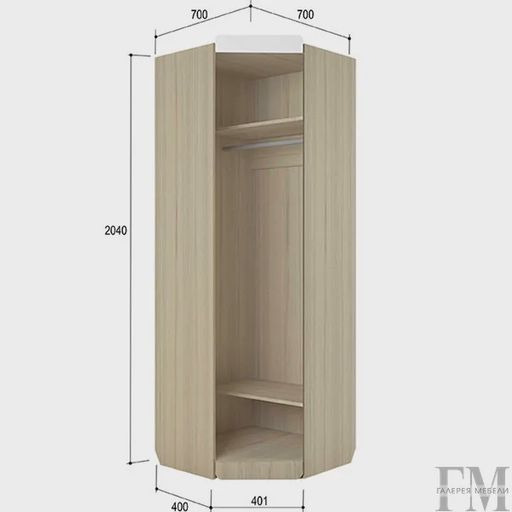 Шкаф угловой «Стиль 3», кофе